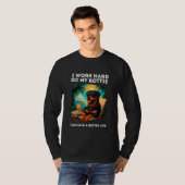 Funny Rottweiler Dog I Work Hard Design Rottie Lov T-Shirt (Vorne ganz)