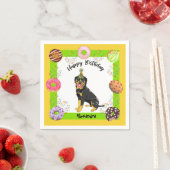 Funny Rottweiler Donuts Party Geburtstag Serviette (Beispiel)
