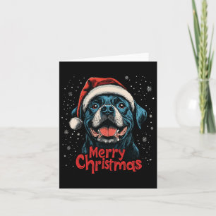 Funny Rottweiler Santa Merry Weihnachten Rottie Li Karte