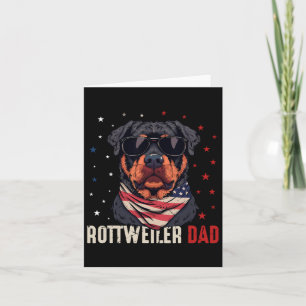 Funny Rottweiler Vater US Stars 4. Juli Väter Karte