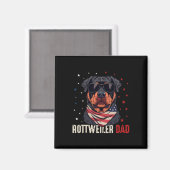 Funny Rottweiler Vater US Stars 4. Juli Väter Magnet (Vorderseite/Rückseite)