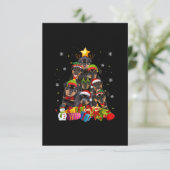 Funny Rottweiler Weihnachtsbaum Xmas Hundeliebhabe RSVP Karte (Stehend Vorderseite)