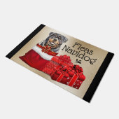 Funny Rottweiler Weihnachtsflotte Seehunde Geschen Fußmatte (Schrägansicht)