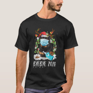 Funny Rottweiler Weihnachtsmaske Bye Bye 2020 T-Shirt