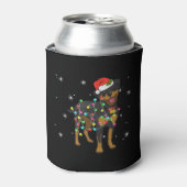 Funny Rottweiler Xmas Lights Hund Vater Hund Mama  Dosenkühler (Kanne Vorderseite)