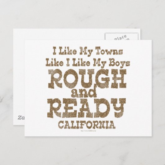 Funny Rough and Ready Boys Postkarte (Vorne/Hinten)