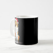 Funny Rough Collie Christmas Graphics Dog Lights L Kaffeetasse (Vorderseite Links)