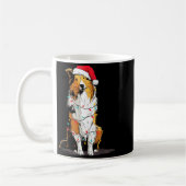 Funny Rough Collie Christmas Graphics Dog Lights L Kaffeetasse (Links)