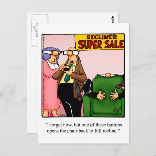 Funny "Rough Day"? Postkarte "Spectickles" (Vorne/Hinten)