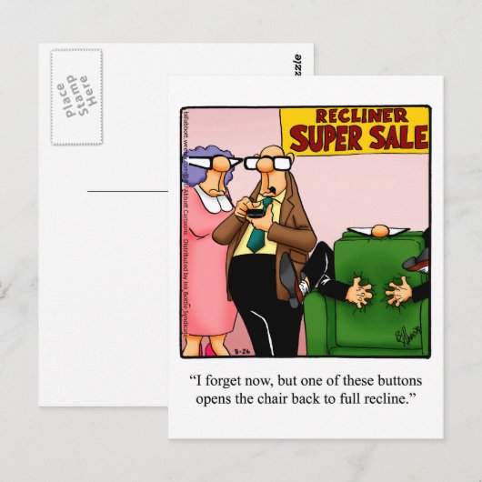 Funny "Rough Day"? Postkarte "Spectickles" (Vorne/Hinten)