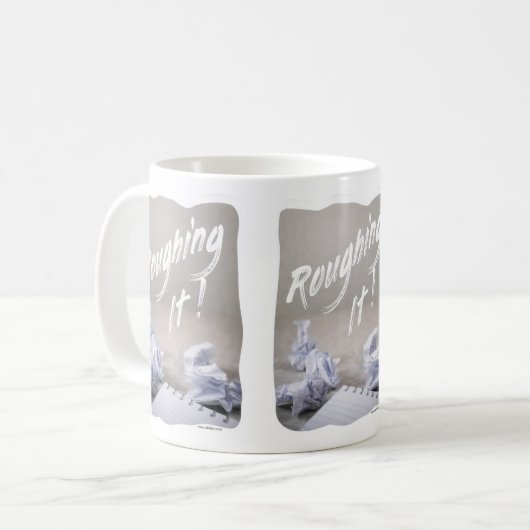 Funny Rough Draft Author Slogan Kaffeetasse (Vorderseite Links)