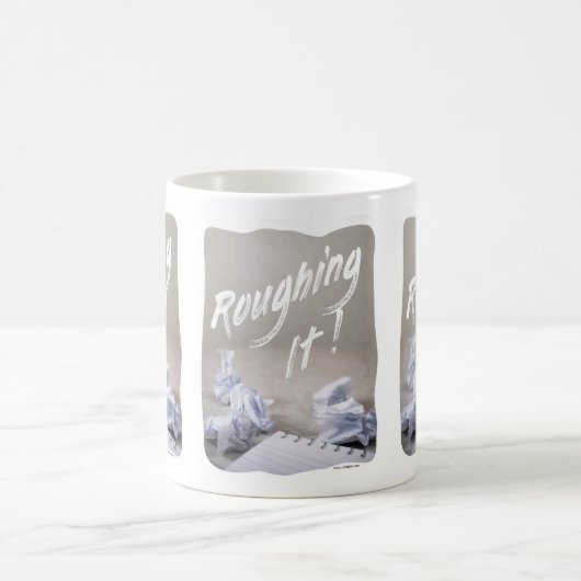 Funny Rough Draft Author Slogan Kaffeetasse (Mittel)