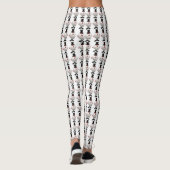 Funny Round Snowman, Weihnachten Leggings (Rückseite)