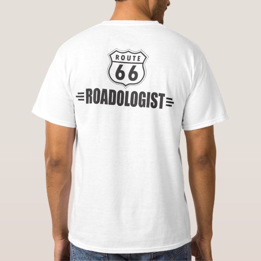 Funny Route 66 Road Sign Roadgraph T-Shirt (Rückseite)