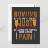 Funny Rowing Adrenaline Pumping Lung Busting Rower Postkarte (Vorne/Hinten)