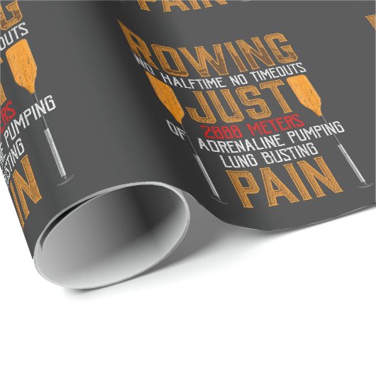 Funny Rowing Adrenaline Pumping Lung Buy Rower Geschenkpapier (Rolleneckpunkt)