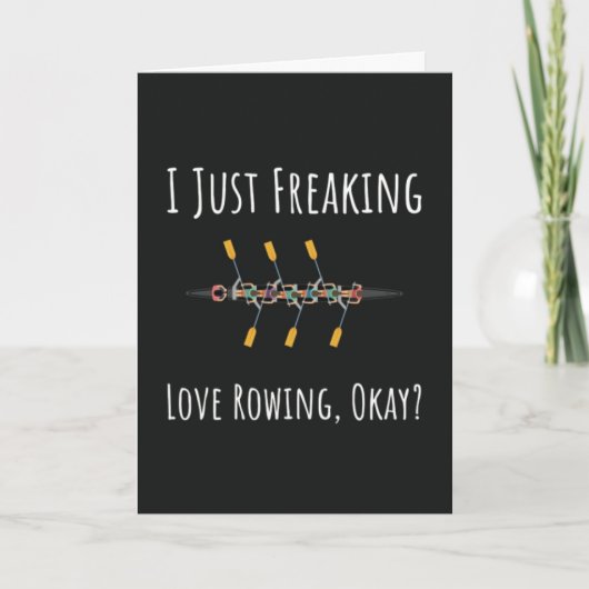 Funny Rowing Cards Spaß Humour Karte (Vorderseite)
