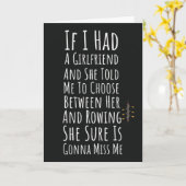 Funny Rowing Cards Spaß Sports Rower Crew Karte (Gelbe Blume)