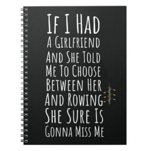 Funny Rowing Geschenke für Men Rower Crew Sport Notizblock