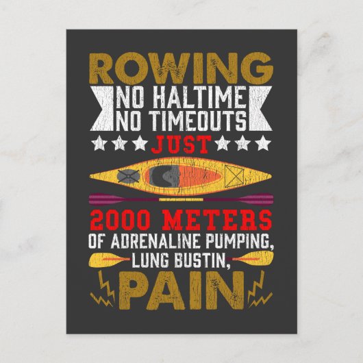 Funny Rowing Hobby Rower Spaß Kayaking Postkarte (Vorderseite)