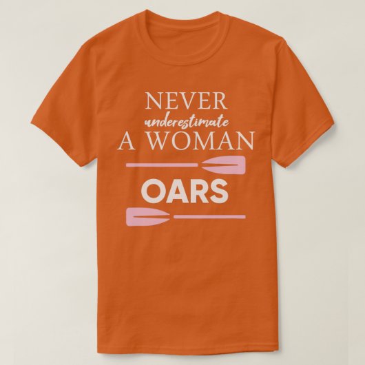 Funny Rowing Kanufahrerin mit Oars Shirt (Design vorne)