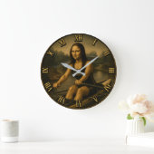 Funny Rowing Mona Lisa Crew Racing Gift Große Wanduhr (Zuhause)