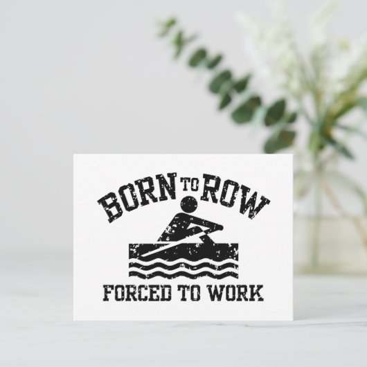 Funny Rowing Postkarte (Stehend Vorderseite)
