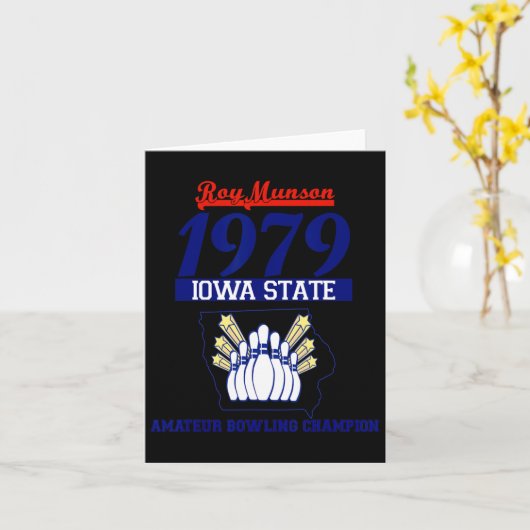 Funny Roy Munson King Button Bowling T Shirt 1 Karte (Gelbe Blume)