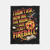 Funny Rpg I Cast Fireball Quote With Wizard Hat An Fleecedecke (Vorderseite)