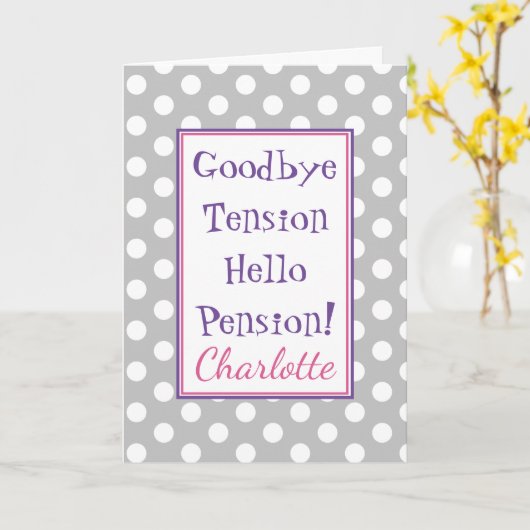 Funny Rtirement Hello Pension Card Karte (Gelbe Blume)