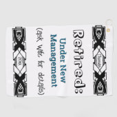 Funny Rtirement Jog No more Work Celebration Golfhandtuch (Horizontal)