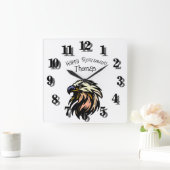 Funny Rtirement Jog No more Work Celebration Quadratische Wanduhr (Zuhause)