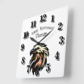 Funny Rtirement Jog No more Work Celebration Quadratische Wanduhr (Winkel)