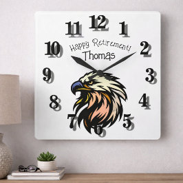 Funny Rtirement Jog No more Work Celebration Quadratische Wanduhr