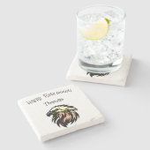 Funny Rtirement Jog No more Work Celebration Steinuntersetzer (Seitenansicht)