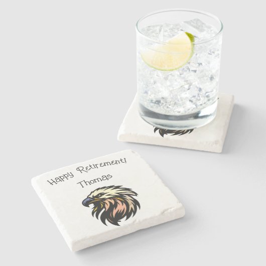 Funny Rtirement Jog No more Work Celebration Steinuntersetzer (Seitenansicht)