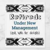 Funny Rtirement Jog No more Work Celebration Weinetikett (Einzelnes Label)