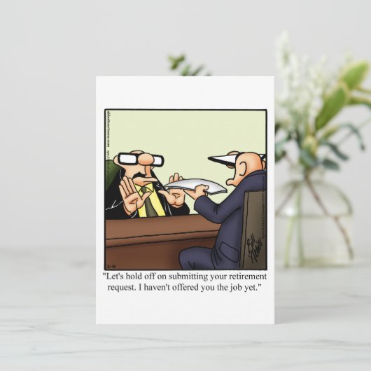 Funny Rtirement Party Einladung (Stehend Vorderseite)