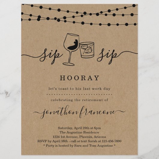 Funny Rtirement Party Einladung Flyer (Vorne)