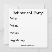 Funny Rtirement-Party Einladungen (Rückseite)