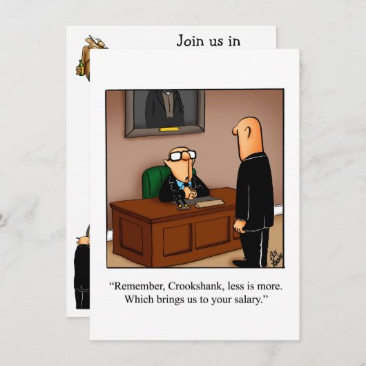 Funny Rtirement-Party Einladungen (Vorne/Hinten)