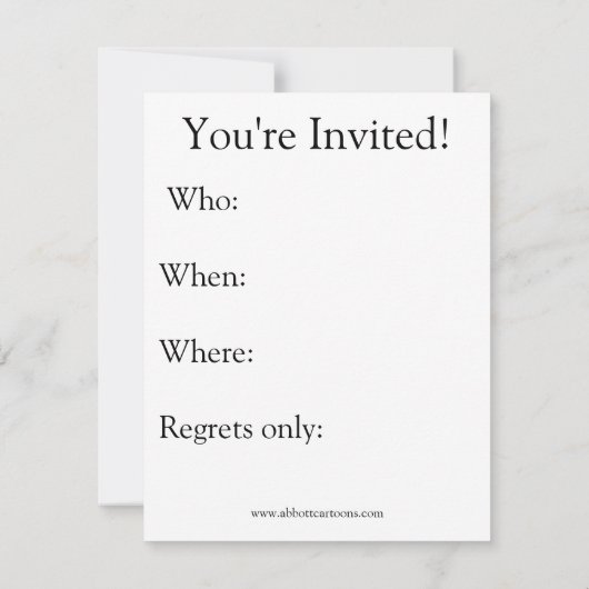 Funny Rtirement-Party Einladungen (Rückseite)