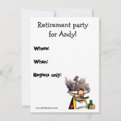 Funny Rtirement-Party Einladungen (Rückseite)