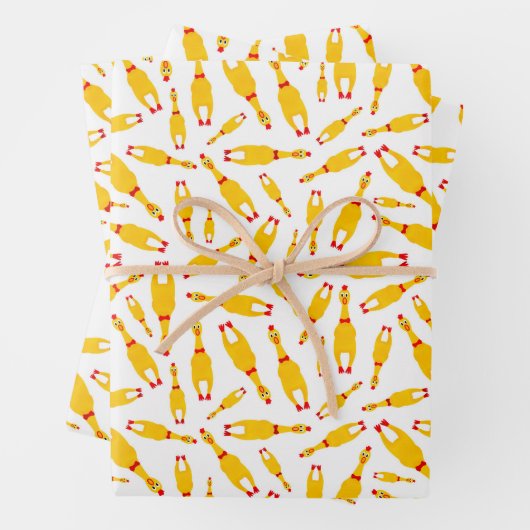 Funny Rubber Chicken Geschenkpapier Set (Beispiel)