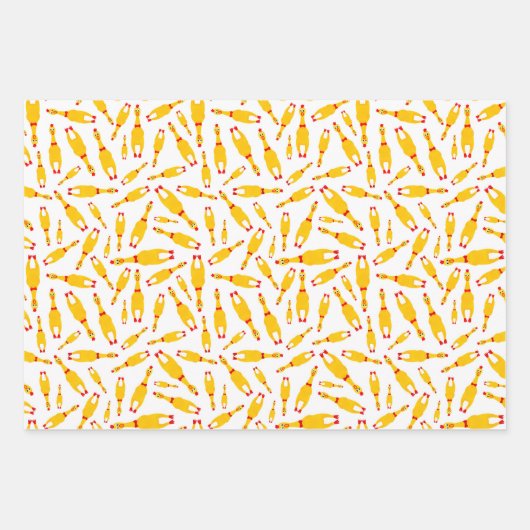 Funny Rubber Chicken Geschenkpapier Set (Vorderseite)
