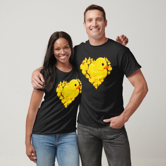 Funny Rubber Duck Hearts Quack Ducky Valentine s D T-Shirt (Unisex)