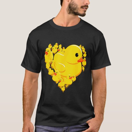 Funny Rubber Duck Hearts Quack Ducky Valentine S D T-Shirt (Vorderseite)