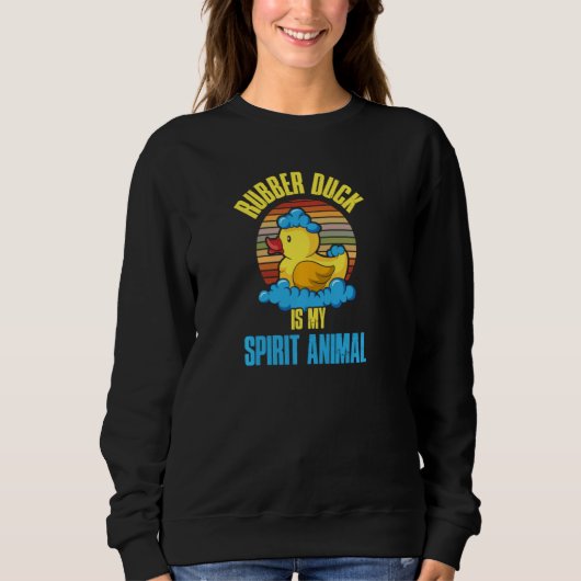 Funny Rubber Duck ist mein Geist Tier Pullover (Vorderseite)