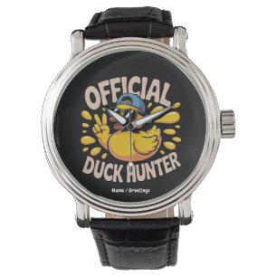 Funny Rubber Duck Junting Cruise Squad Laughs Armbanduhr