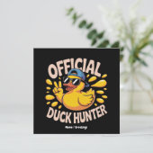 Funny Rubber Duck Junting Cruise Squad Laughs Einladung (Stehend Vorderseite)